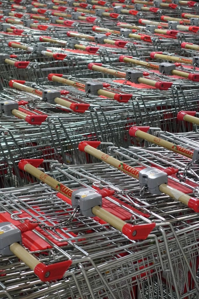 Shopping carts, supermarket
