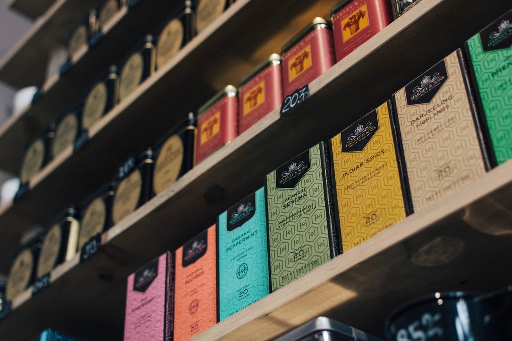 Premium boxes tea shelves